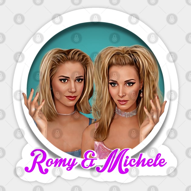 Romy and Michele Sticker by Zbornak Designs